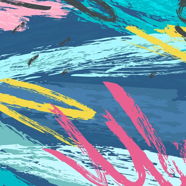 Çizilmiş grunge desenli, şekilli, grafik elementli soyut vektör arkaplanı. Marka tasarımı için moda baskı, sosyal medya paylaşımı, afiş, kapak, tebrik kartı. Doodle tarzı. Modern desenli fırça darbesi, karalanmış. Resim çizimi