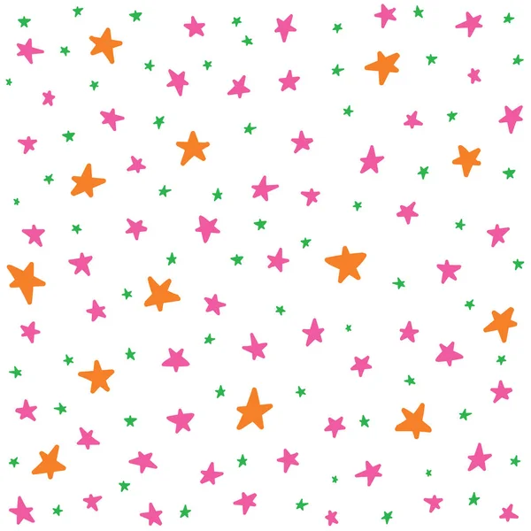 Star night seamless pattern template baby children kids — Stock Vector