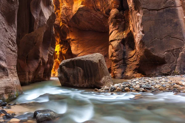 Narrows Trail Zion National Park Utah Zion National Park Utah — Stock Photo, Image