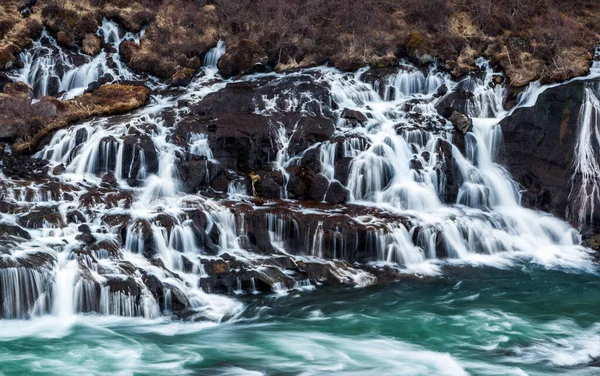 Водоспад Граунфоссар Ісландії — стокове фото