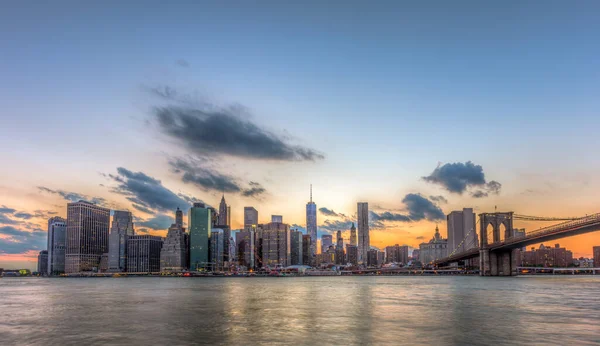 New York City Downtown Brooklyn Bridge — Foto de Stock