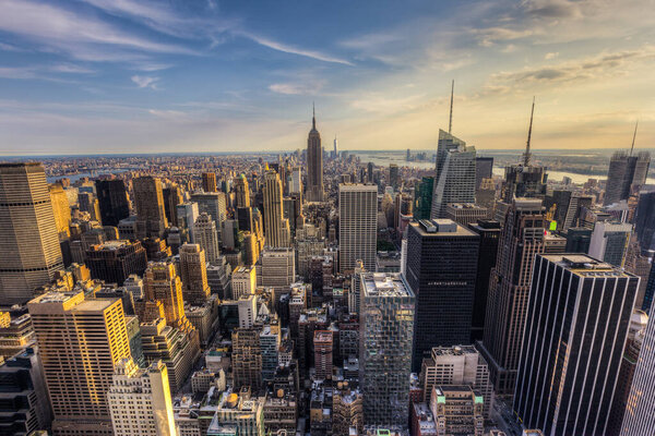 New York City downtown skyline