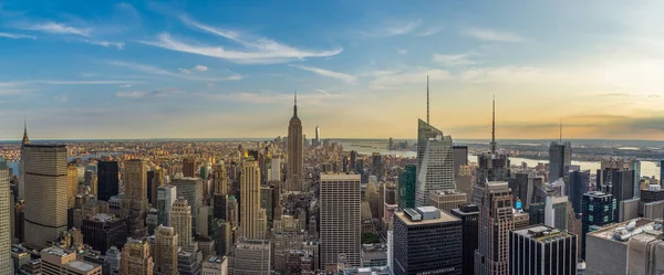 New York City Downtown Skyline Afternoon Rockefeller Skydeck — Foto de Stock