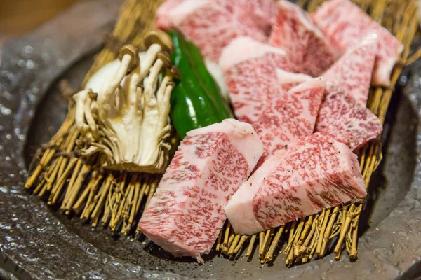Japonez Teppanyaki Saga Carne Vită Friptură — Fotografie, imagine de stoc