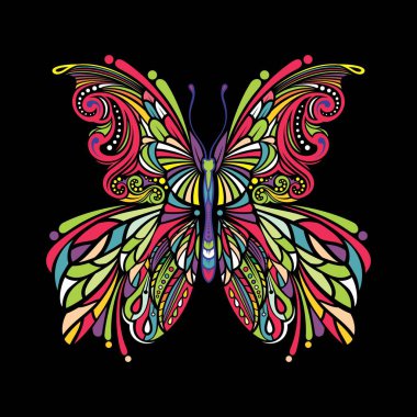 Butterfly vector art design colorful concept