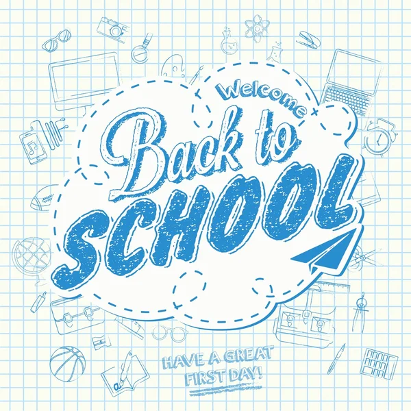 Back To School background of school supplies — Stock Photo, Image