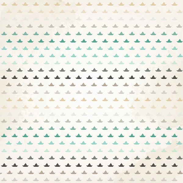 Colorful Sailboat Pattern On Old Paper — Stock Photo, Image