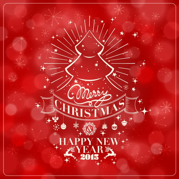 ビンテージ クリスマスと新年のグリーティング カード — ストック写真