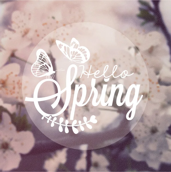Hallo Frühling Jahrgang Hintergrund — Stockfoto