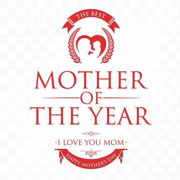 Madre del Año Fondo tipográfico para el Día de las Madres — Foto de Stock