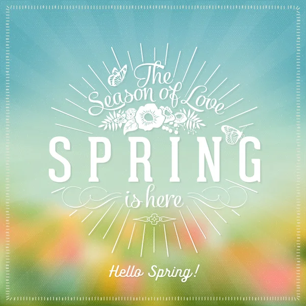 Fresh Spring Typographical Background — Stock Photo, Image
