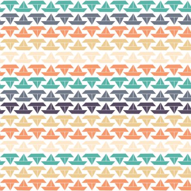 Kusursuz Renkli Yelkenli Şablonu