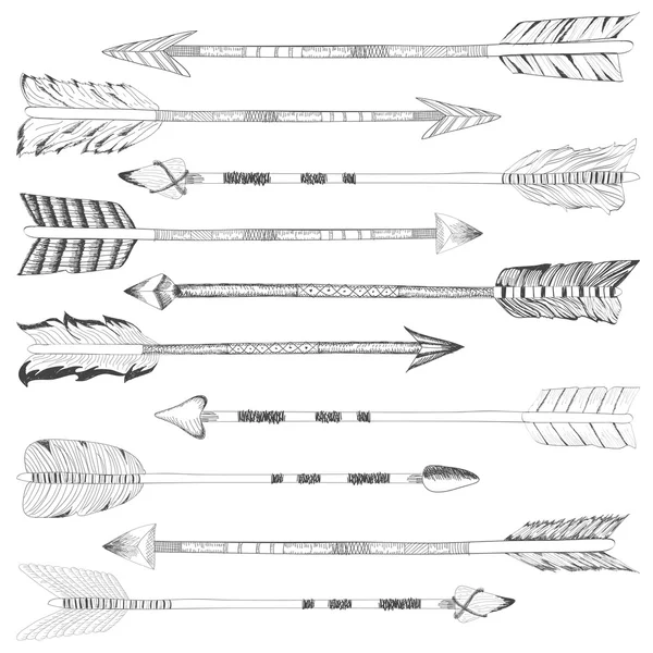 Набор симпатичных хипстерских стрелок — стоковый вектор