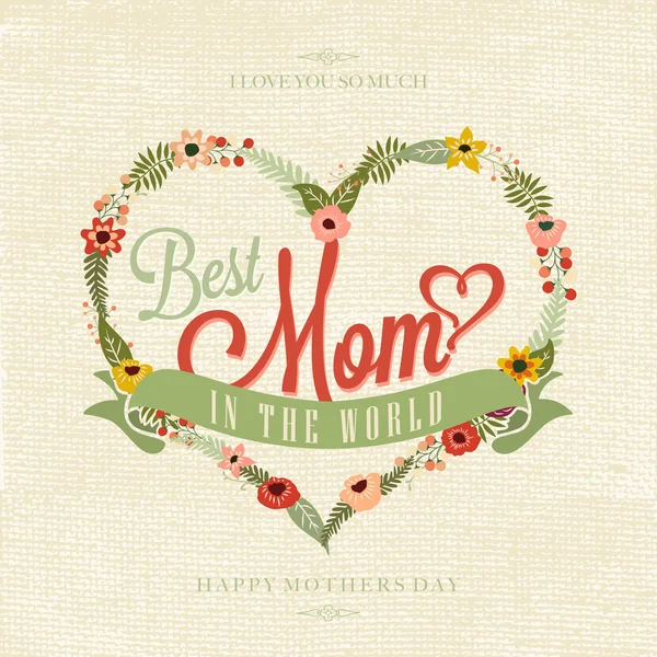 Поздравительная открытка на день матери — стоковый вектор