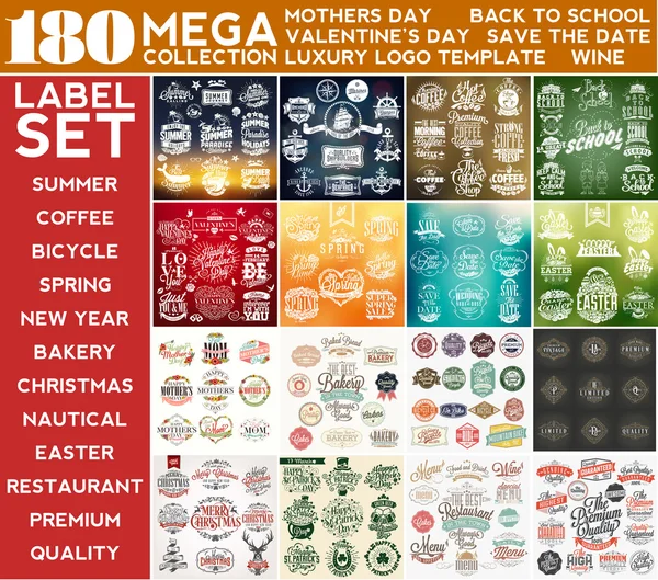 Mega koleksiyonu etiket kümesi