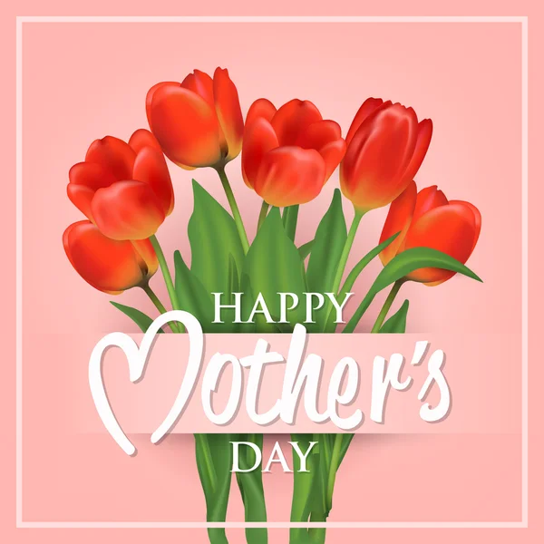 Mooie Mother's Day achtergrond met bloemen — Stockvector