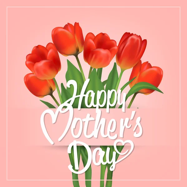 Güzel anneler günü arka planını çiçekler — Stok Vektör
