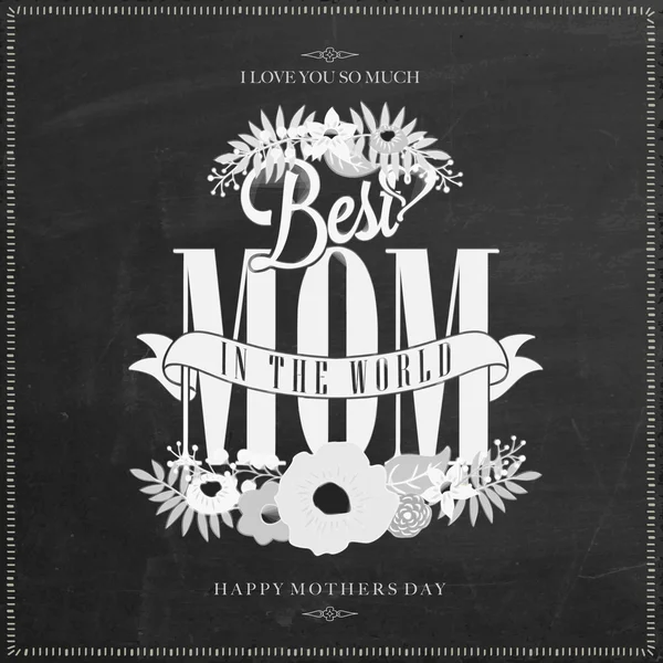 Wzór matki Happy Day tło typograficzne — Wektor stockowy