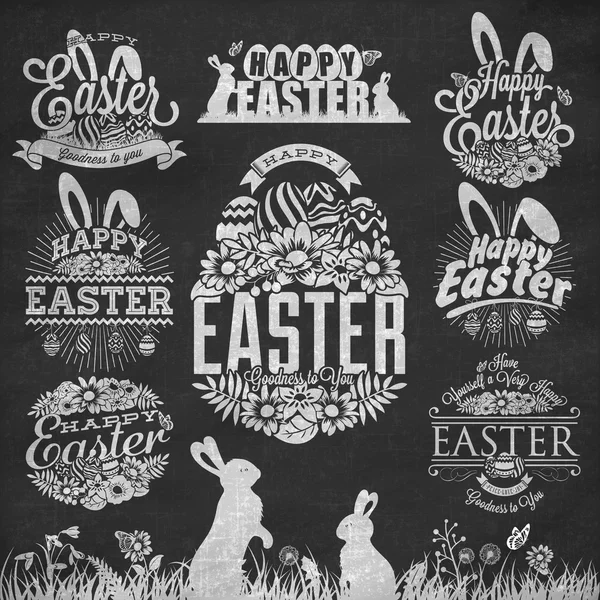 Easter Typographical Set — Stock Vector