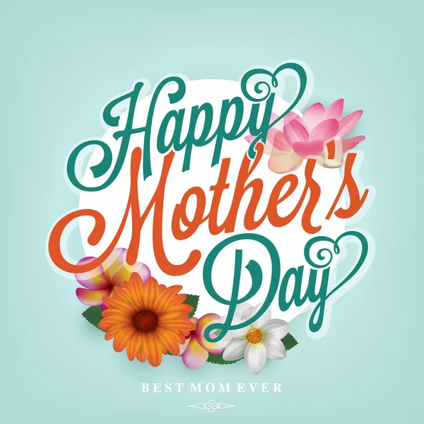 Happy Mother's Day typograficzne tło — Wektor stockowy