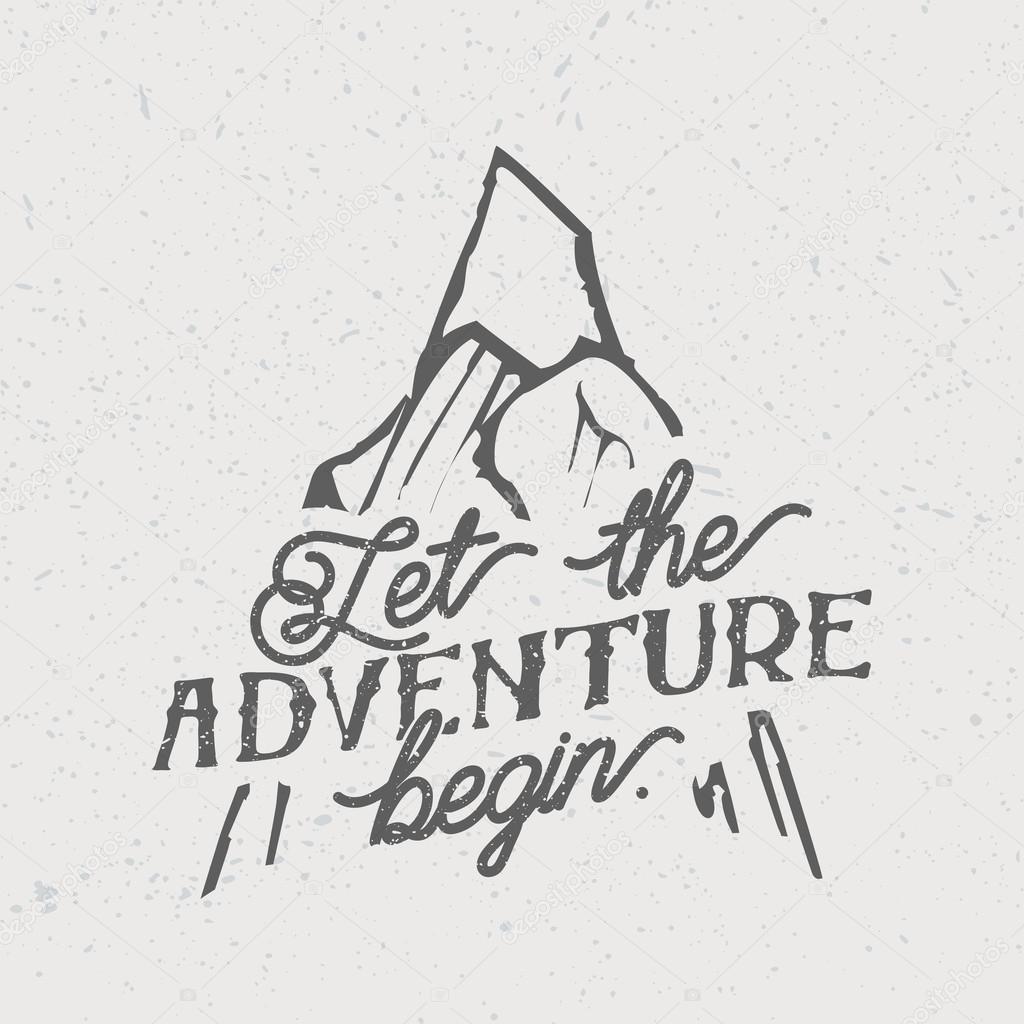 Vintage Illustration - Let The Adventure Begin