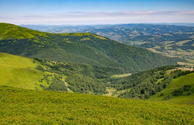 Yazın Karpatlar 'da dağ manzarası, Ukrayna