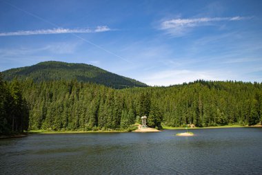 Yazın Karpatlar 'da dağ manzarası, Ukrayna