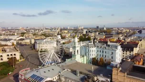 Historisches Zentrum Von Kiew Podil — Stockvideo