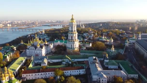 Kiev Pechersk Lavra Desde Una Altura — Vídeos de Stock