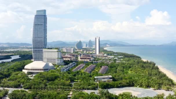 Sanya Hainan Chine Août 2020 Vue Aérienne Quartier Commercial Résidentiel — Video