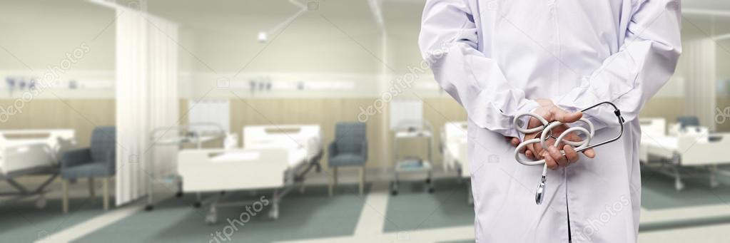 Doctor in hospital ward