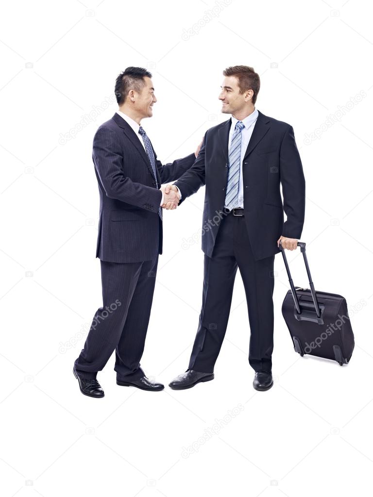 businesspeople meeting each other