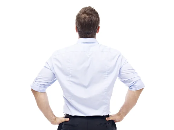 Rear view of a caucasian businessman — Stock Photo, Image