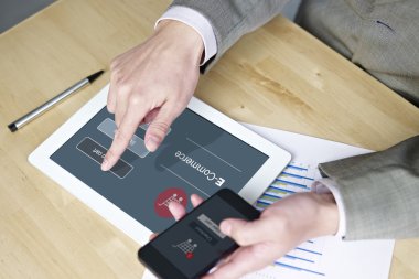 cep telefonu ve tablet bilgisayar ile alışveriş