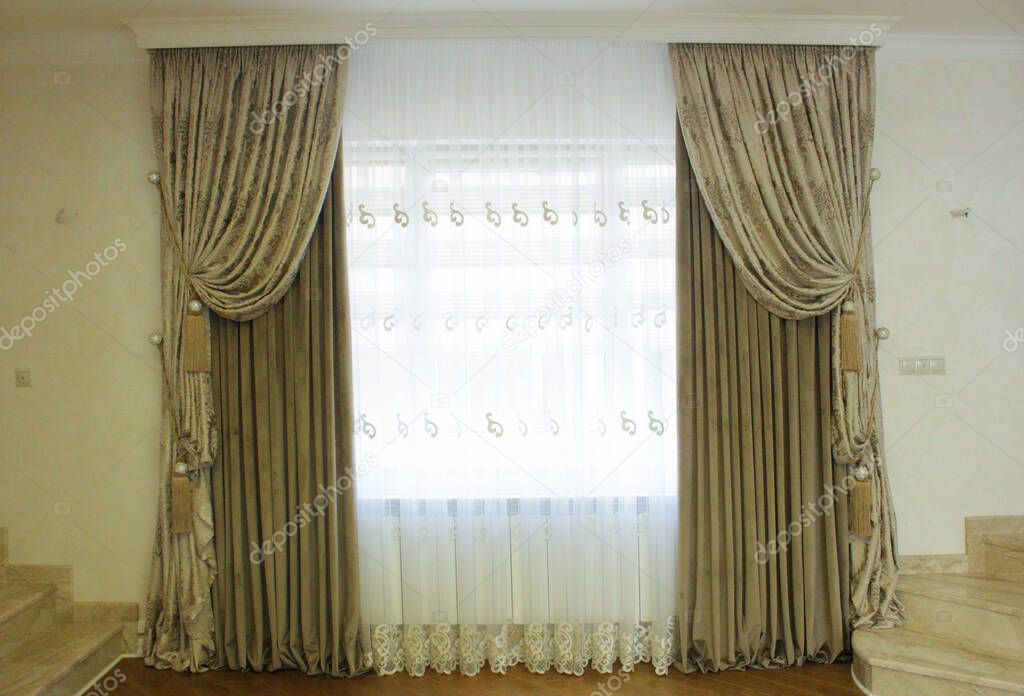 Curtains in the interior of the room