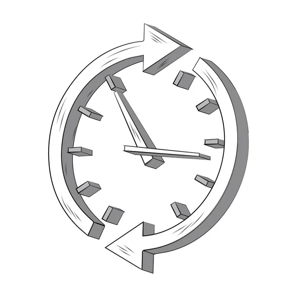 Une Icône Horloge Illustration Vectorielle — Photo