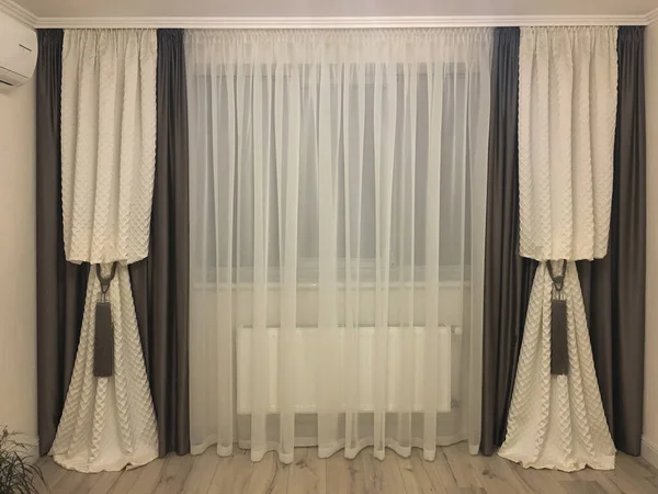 Cortinas Tul Interior — Foto de Stock