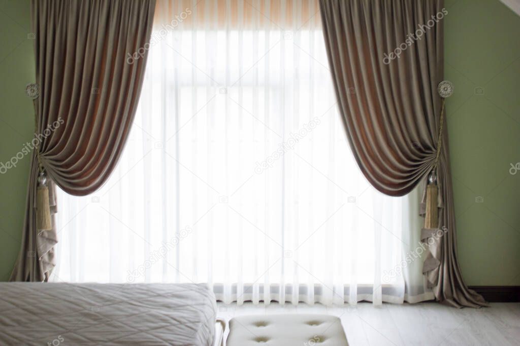 curtains and tulle in the interior