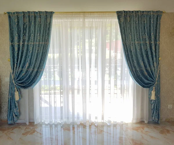 Tirai Dan Tulle Interior — Stok Foto