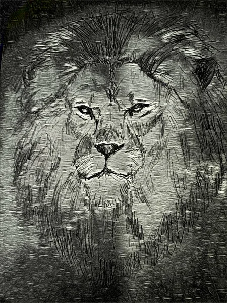 lion head and dark grunge background