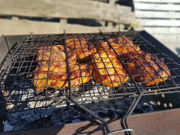 Carne Cerdo Jugosa Parrilla — Foto de Stock