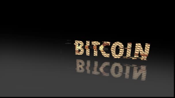 Konvertera Ordet Pengar Till Bitcoin — Stockvideo