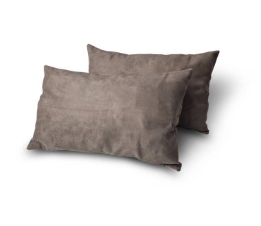 Beyaz arka planda dekoratif yastıklar.