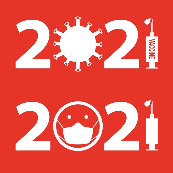 Вакцинация 2021 Году Надежда Коронавирусную Вакцину 2021 Году Векторная Иллюстрация — стоковый вектор