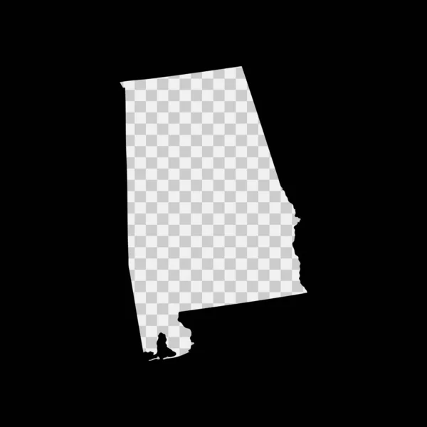 Mapa Plantilla Del Estado Alabama Plantilla Corte Por Láser Sobre — Vector de stock