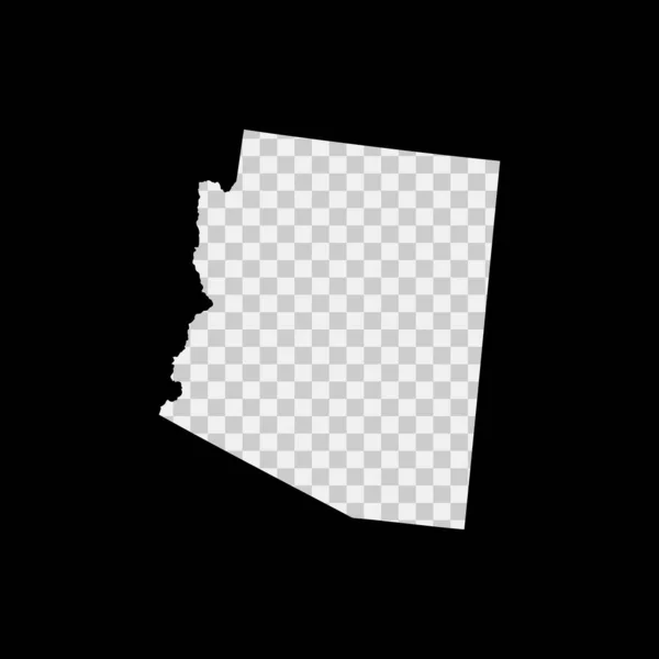 Arizona Stencil Map Plantilla Corte Por Láser Sobre Fondo Transparente — Archivo Imágenes Vectoriales