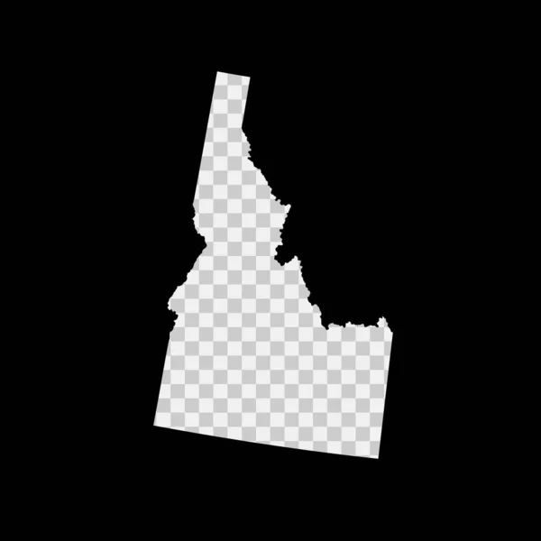 Carte Pochoir État Idaho Modèle Découpe Laser Sur Fond Transparent — Image vectorielle