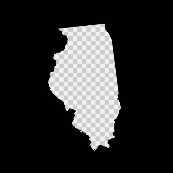 Illinois State Stencil Map Modelo Corte Laser Fundo Transparente Forma — Vetor de Stock