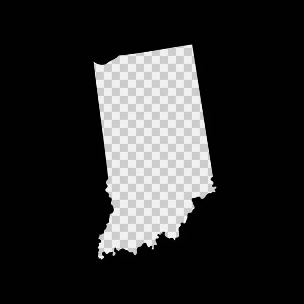 Indiana Stencil Map Plantilla Corte Por Láser Sobre Fondo Transparente — Vector de stock