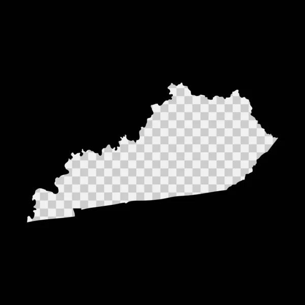 Carte Pochoir Kentucky Modèle Découpe Laser Sur Fond Transparent Die — Image vectorielle